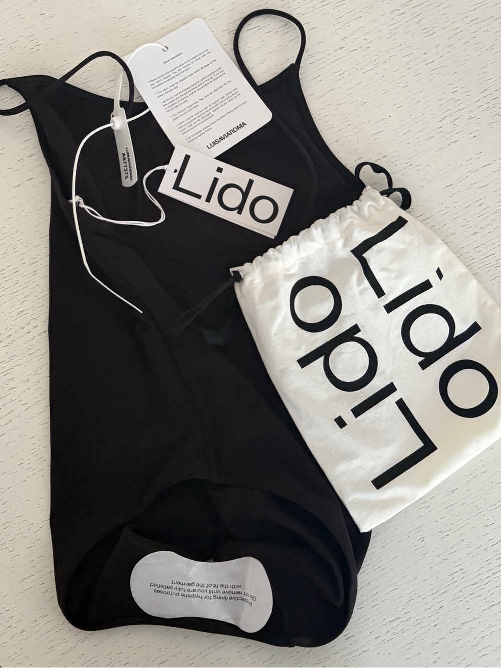 Lido - Trentasei one Piece Swimsuit- Black - Size Small - Picture 2 of 3
